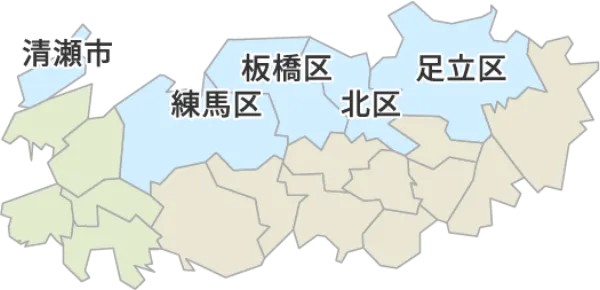 東京都の対応エリアマップ